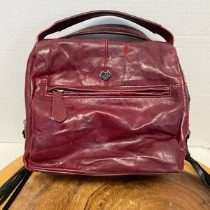 MARYLAI New York Red Leather Mini Handbag w/ Shoulder strap